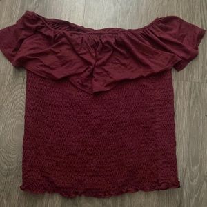 maroon fancy top